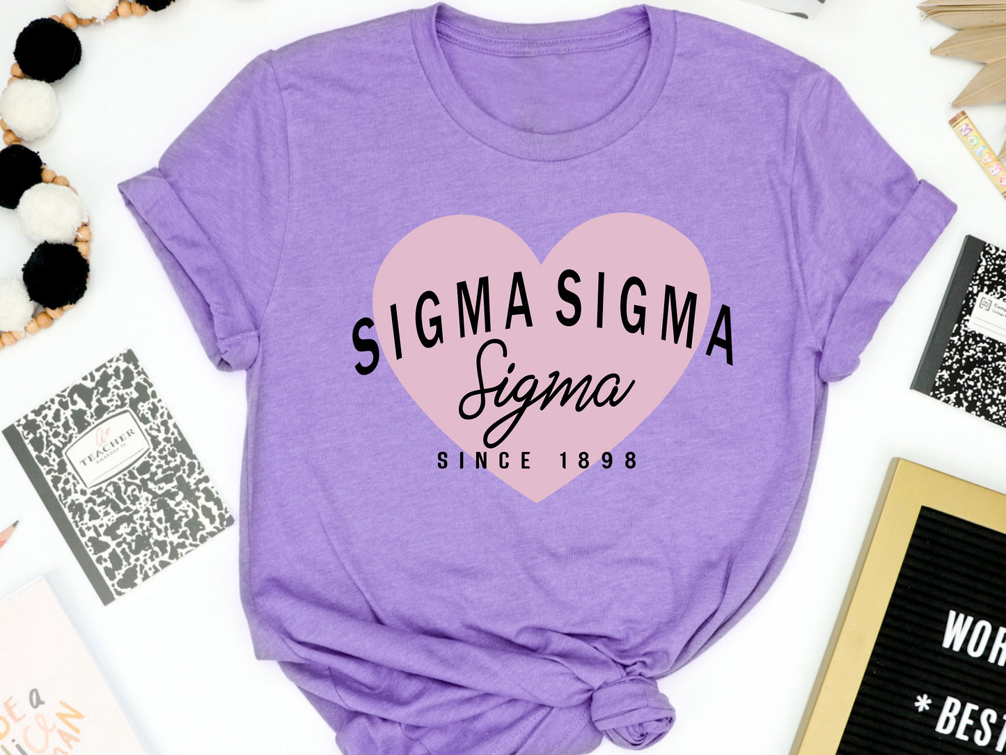 Sigma Sigma Sigma Pretty in Pink Sorority T-shirt _ 463g