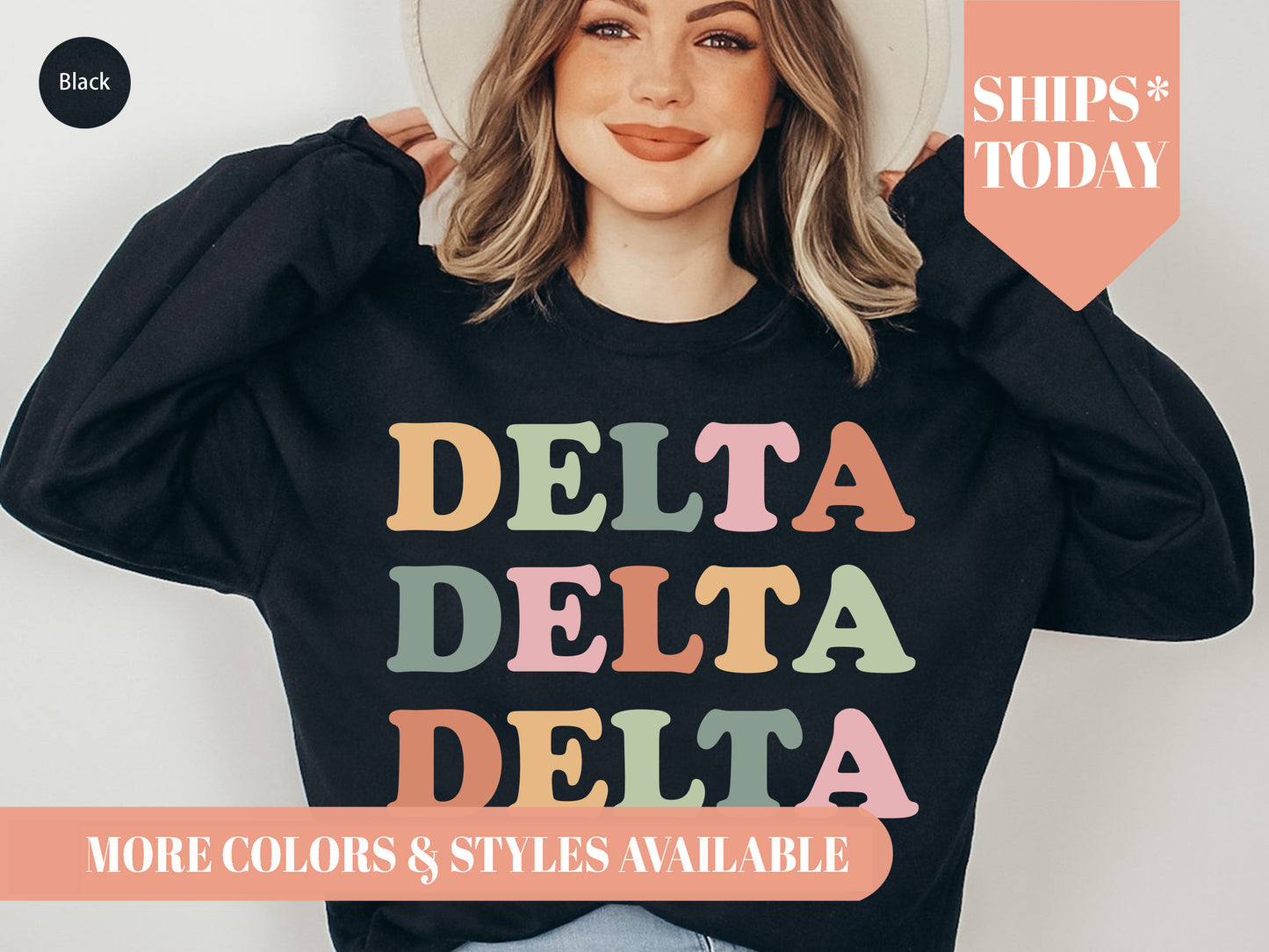 Delta Delta Delta Bright and Proud Sorority Sweatshirt _ 424g