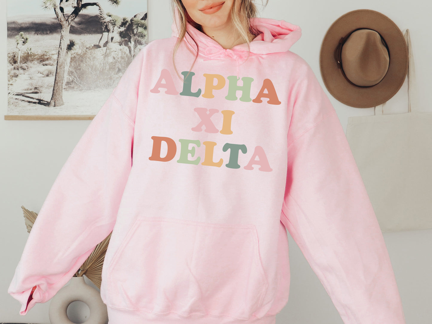 Alpha Xi Delta Bright and Proud Sorority Hoodie _ 422g