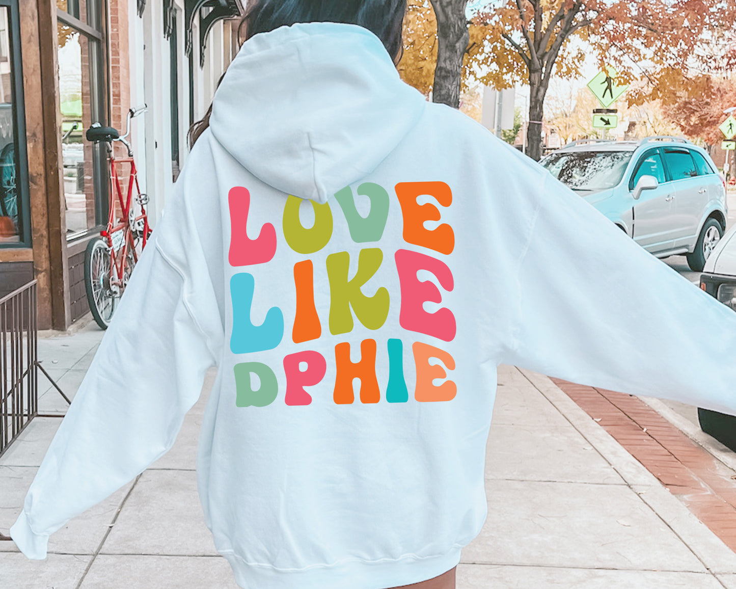 Delta Phi Epsilon Blissful and Vibrant Sorority Hoodie _ 33166g