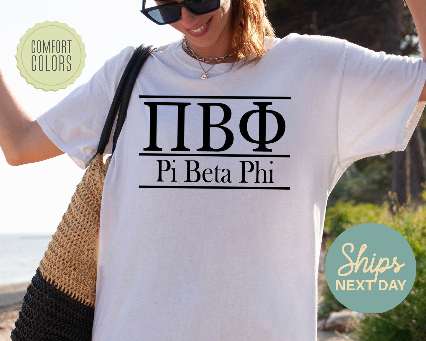 Pi Beta Phi Bold Statement Comfort Colors Sorority T-shirt _ 304g