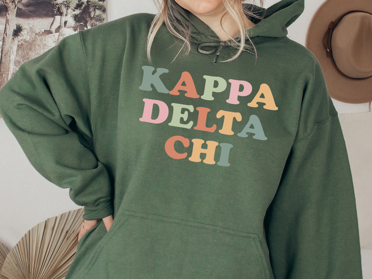 Kappa Delta Chi Bright and Colorful Sorority Hoodie  _ 3473g