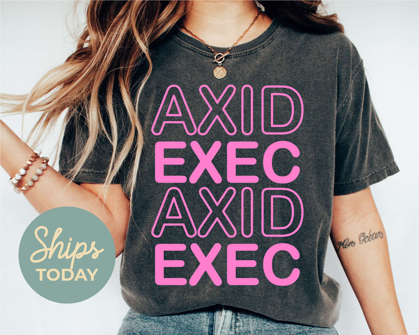 Alpha Xi Delta Executive Sisterhood Sorority T-shirt _ 30908g