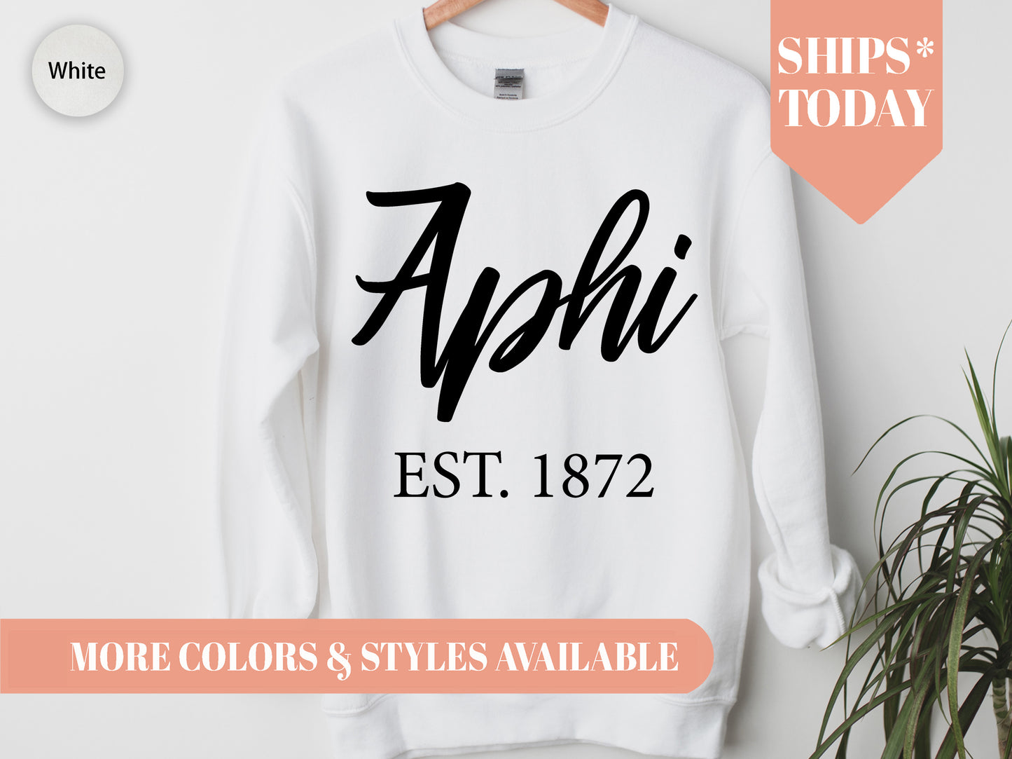 Alpha Phi Black Flowy Sorority Sweatshirt _ 82g