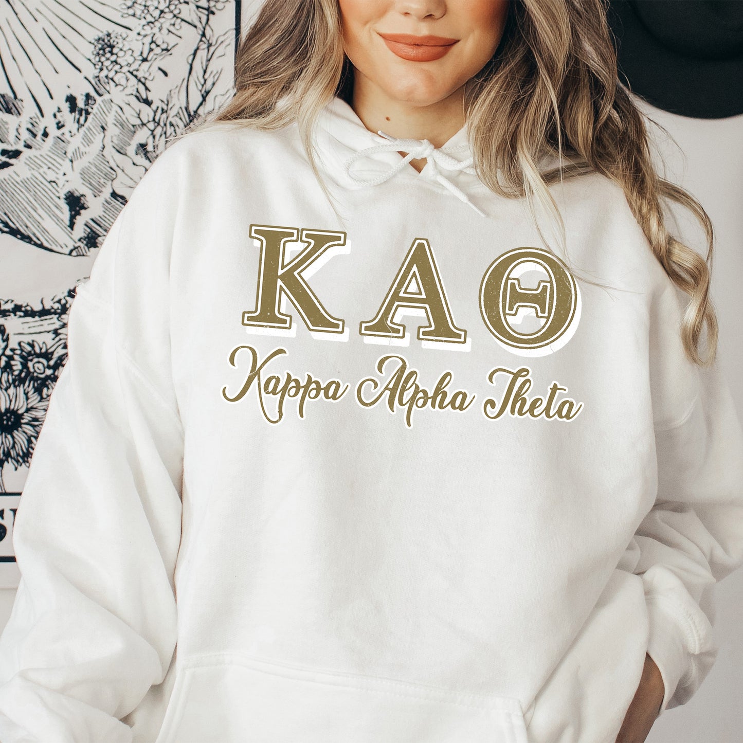 Kappa Delta Greek Colors Sorority Hoodie _ 36085g
