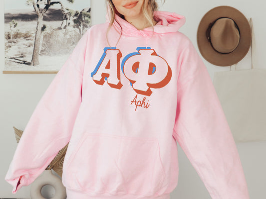 Alpha Phi American Colored Sorority Hoodie _ 31g
