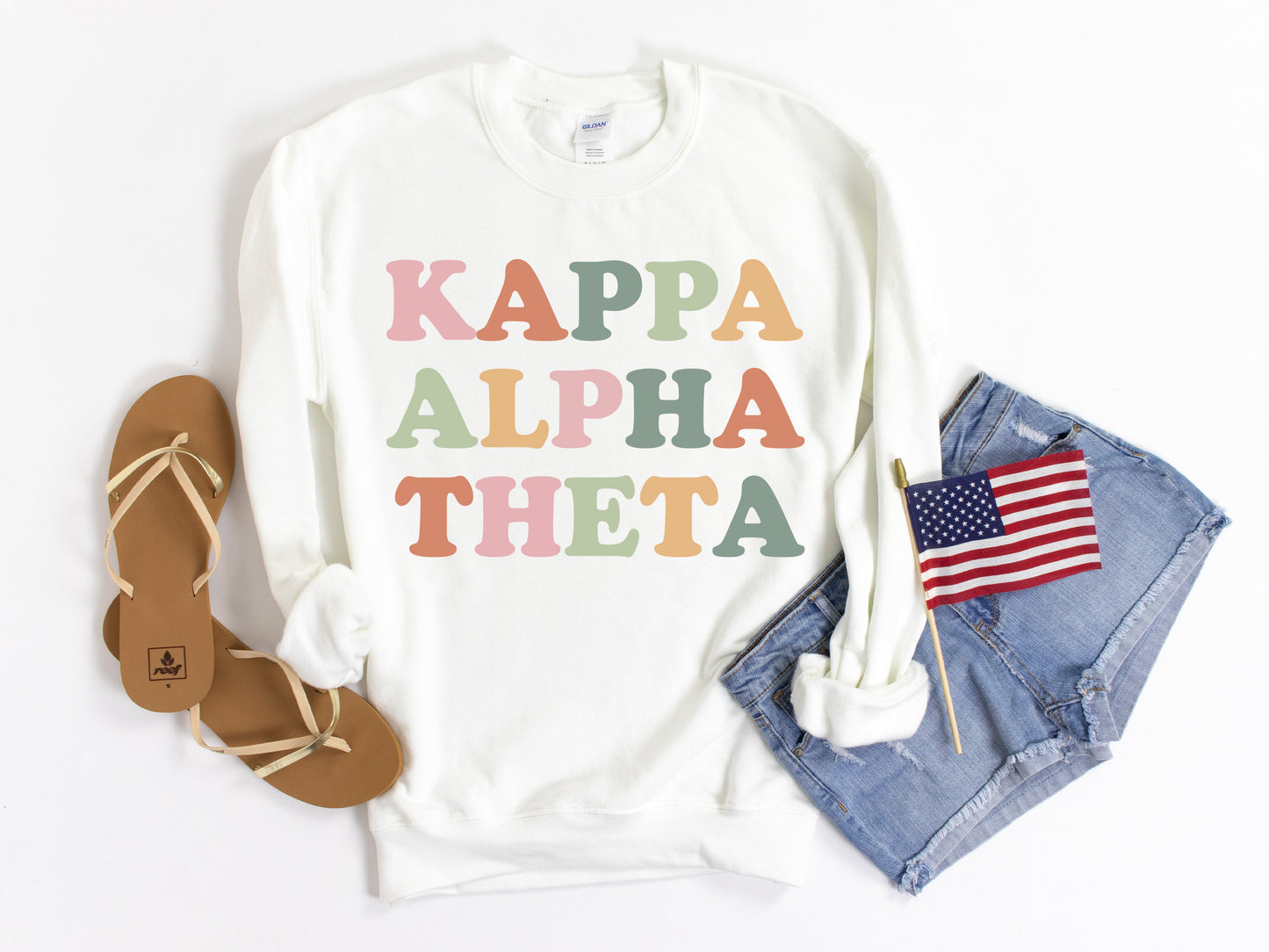 Kappa Alpha Theta Bright and Proud Sorority Sweatshirt _ 429g