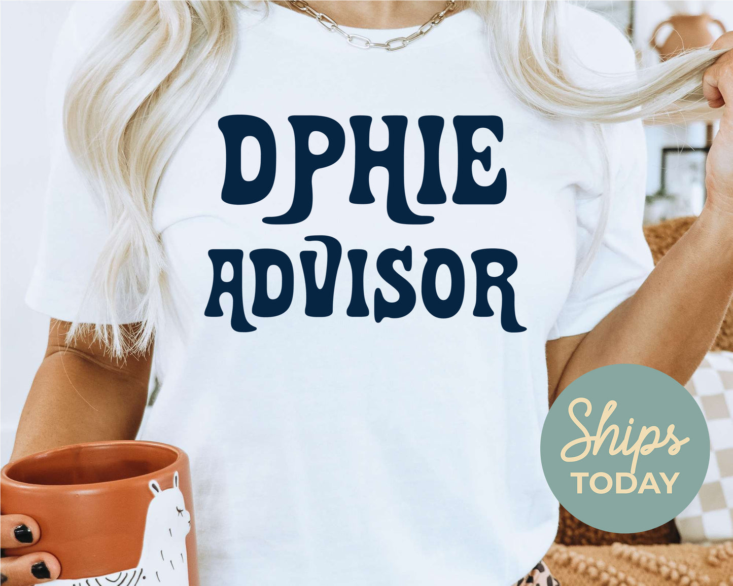 Delta Phi Epsilon Best Advisor Sorority T-shirt _ 3109g