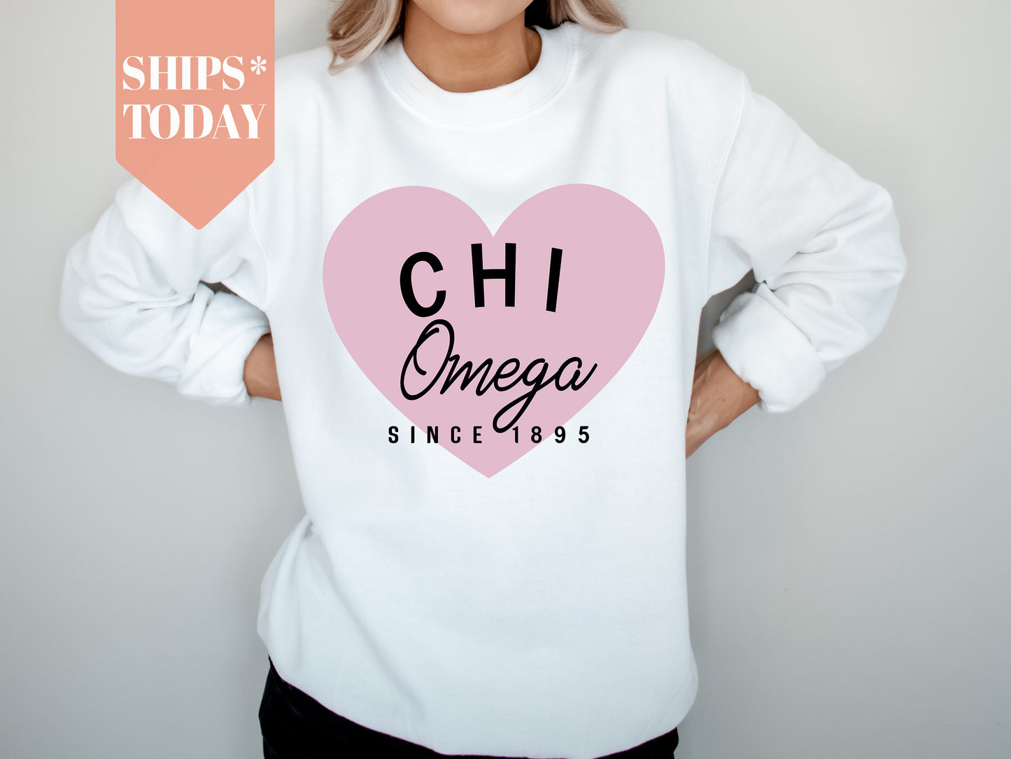 Chi Omega Pretty in Pink Sorority Sweatshirt _ 449g