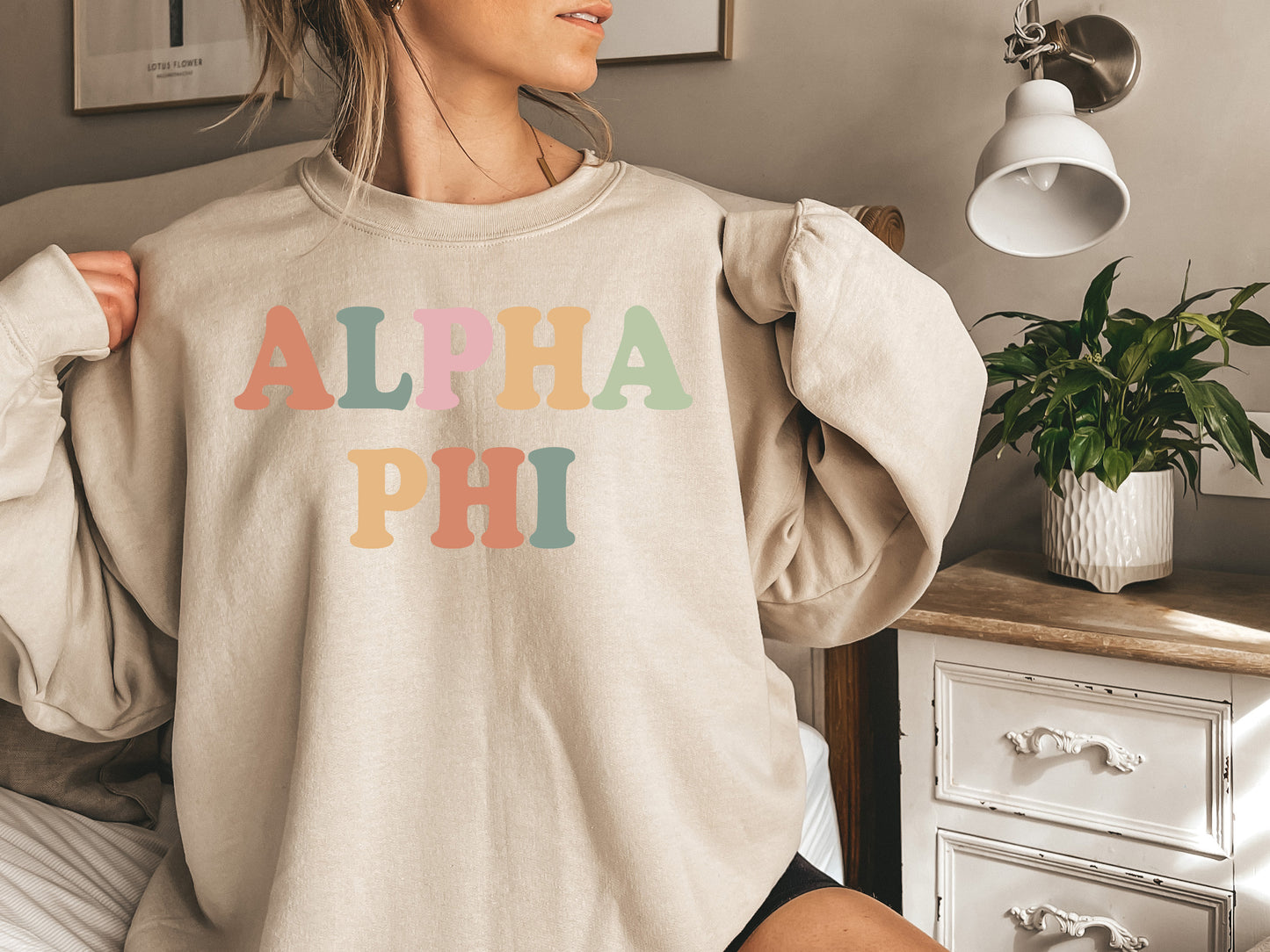 Alpha Phi Bright and Proud Sorority Sweatshirt _ 419g