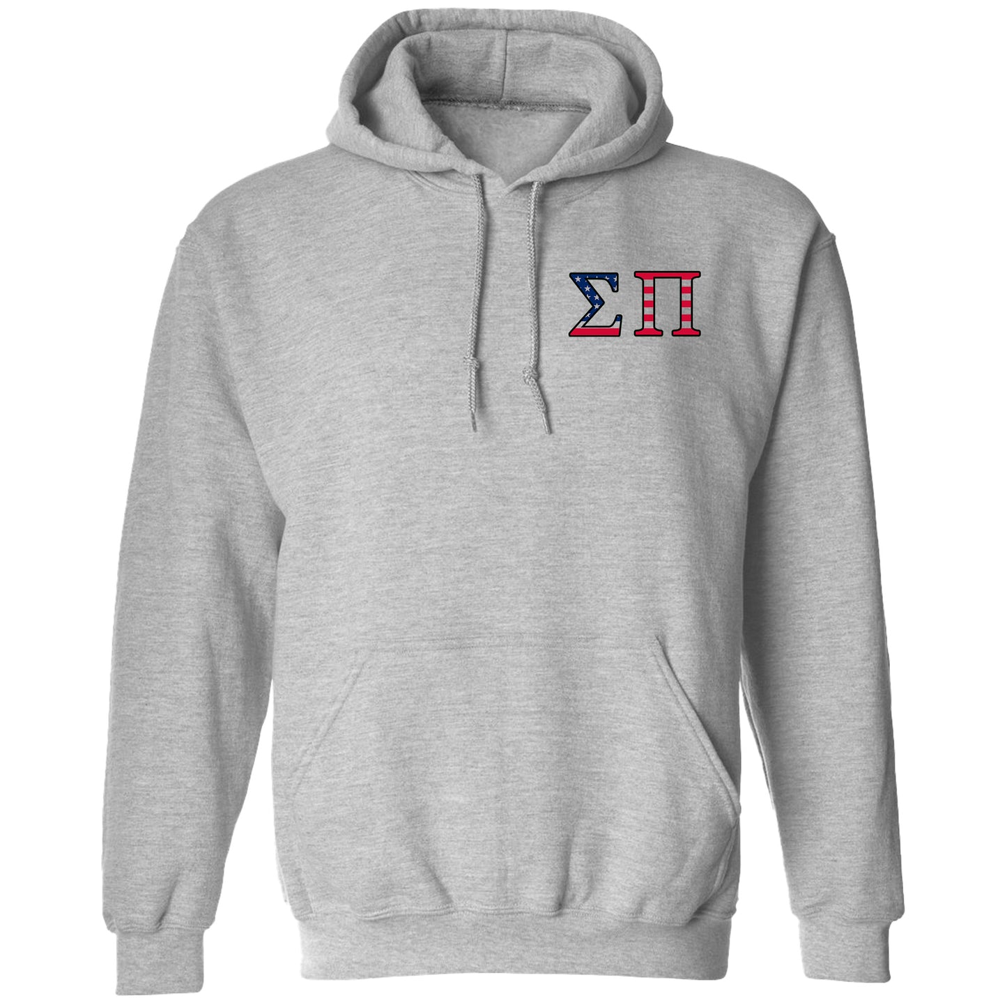 a grey hoodie with the letter h on it
