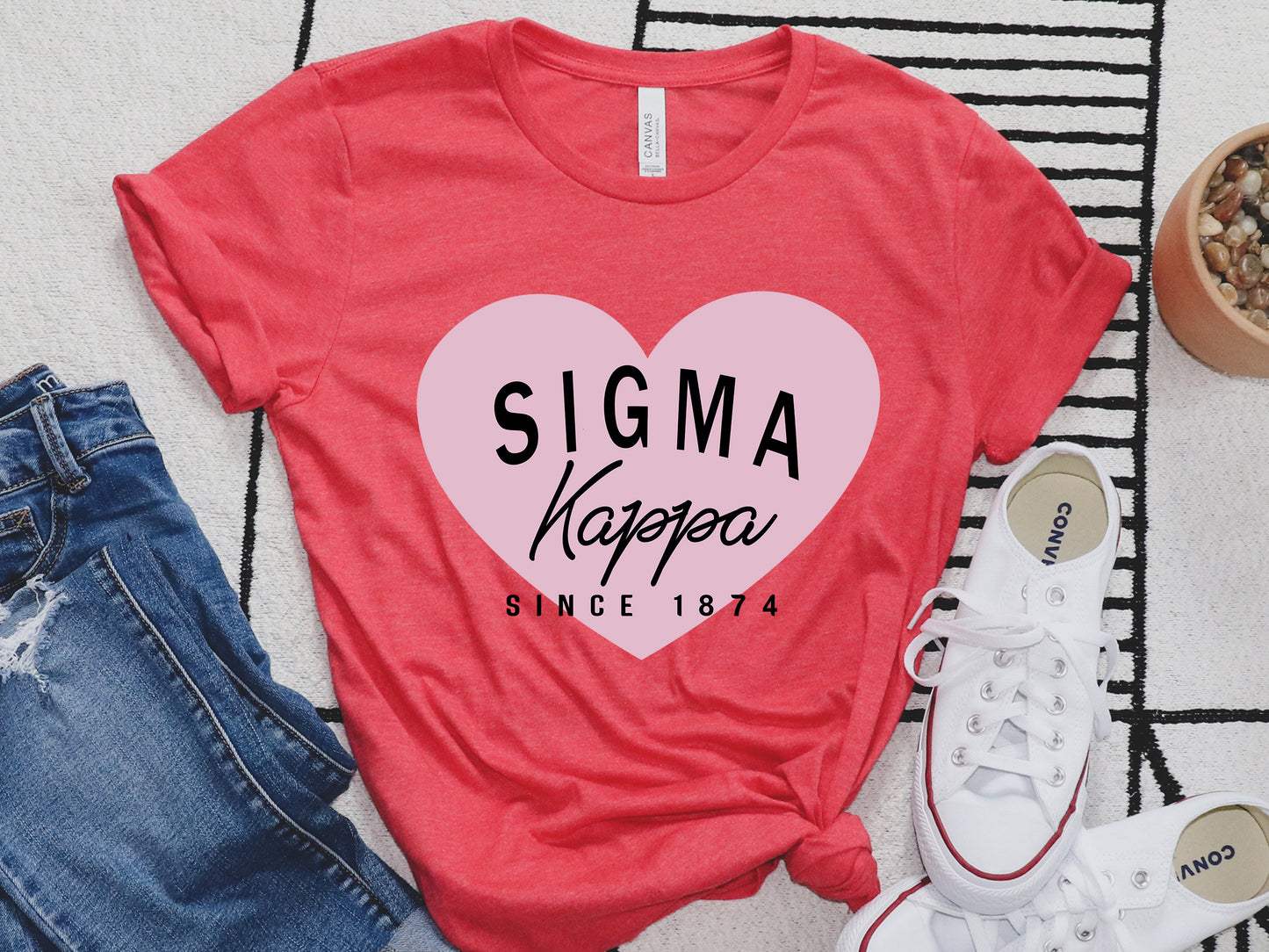 Sigma Kappa Pretty in Pink Sorority T-shirt _ 462g