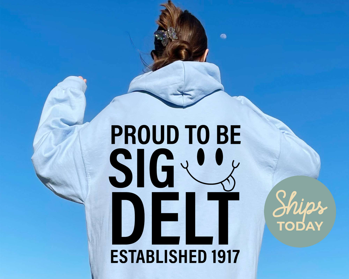 Sigma Delta Tau Proud to Be Sorority Hoodie _ 33149g