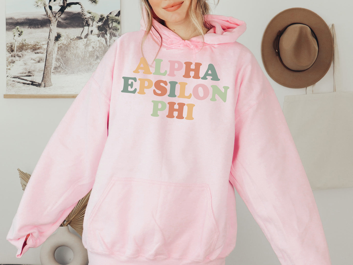 Alpha Epsilon Phi Bright and Proud Sorority Hoodie _ 416g