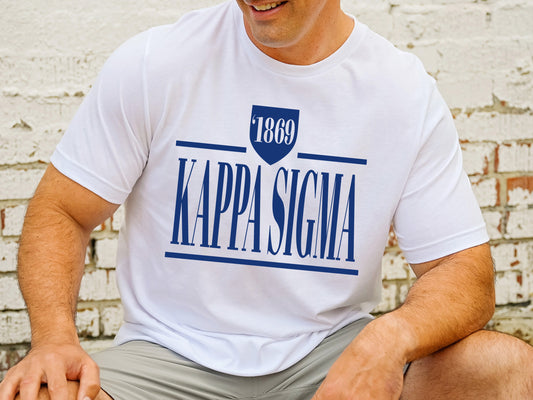 Kappa Sigma Shield Fraternity T-shirt _ 1195g