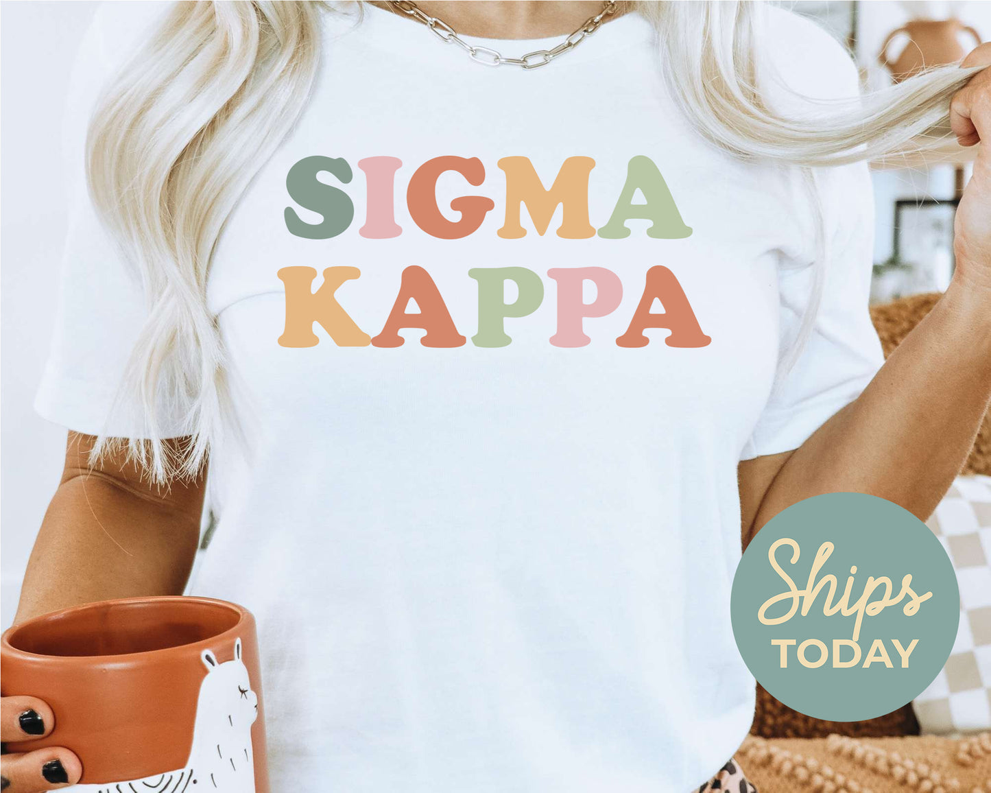 Sigma Kappa Bright and Proud Sorority T-shirt _ 436g