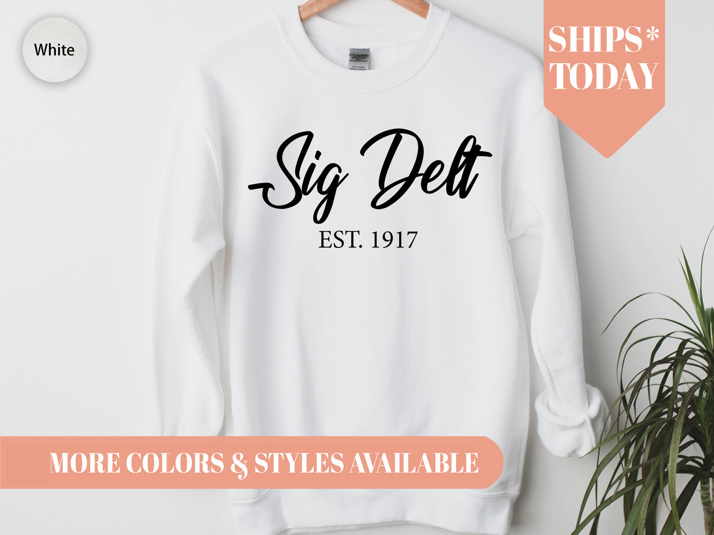 Sigma Delta Tau Black Flowy Sorority Sweatshirt _ 98g