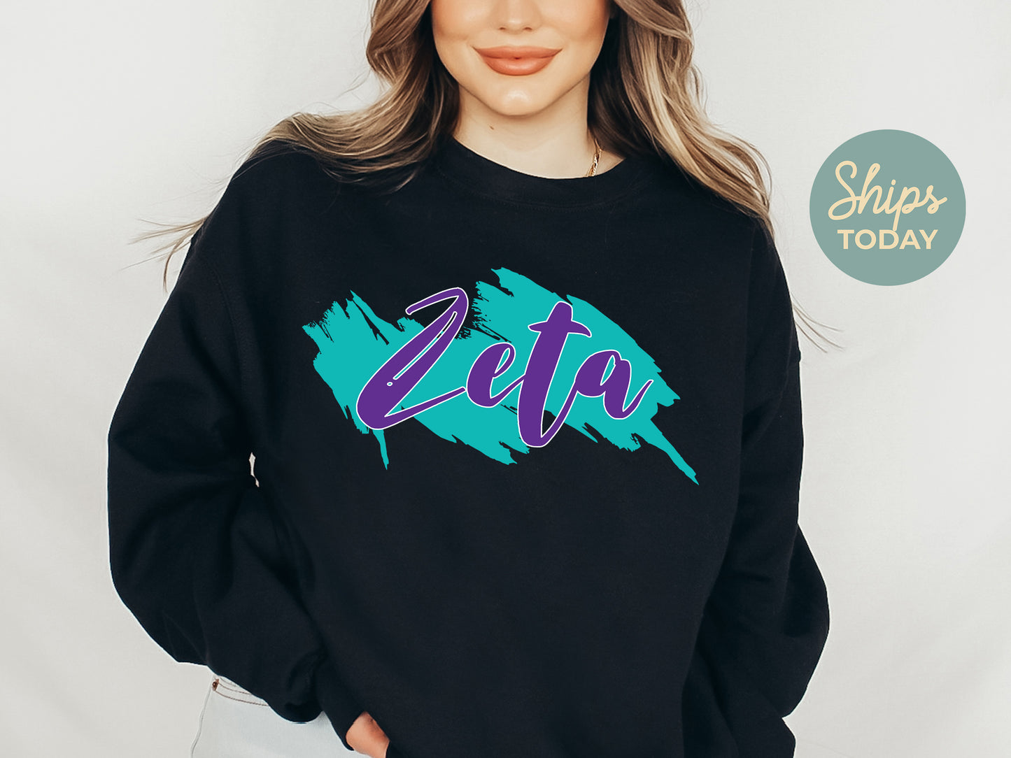 Zeta Tau Alpha Paint Party Sorority Sweatshirt _ 4497g