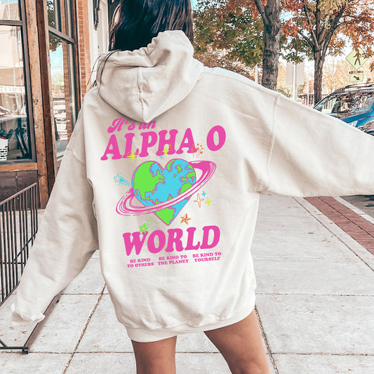 Alpha Omicron Pi Pink Planet Sorority Hoodie _ 34234g