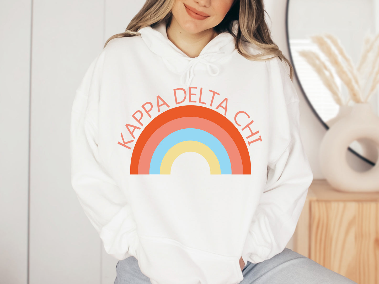 Kappa Delta Chi Colorful Rainbow Sorority Hoodie _ 3458g