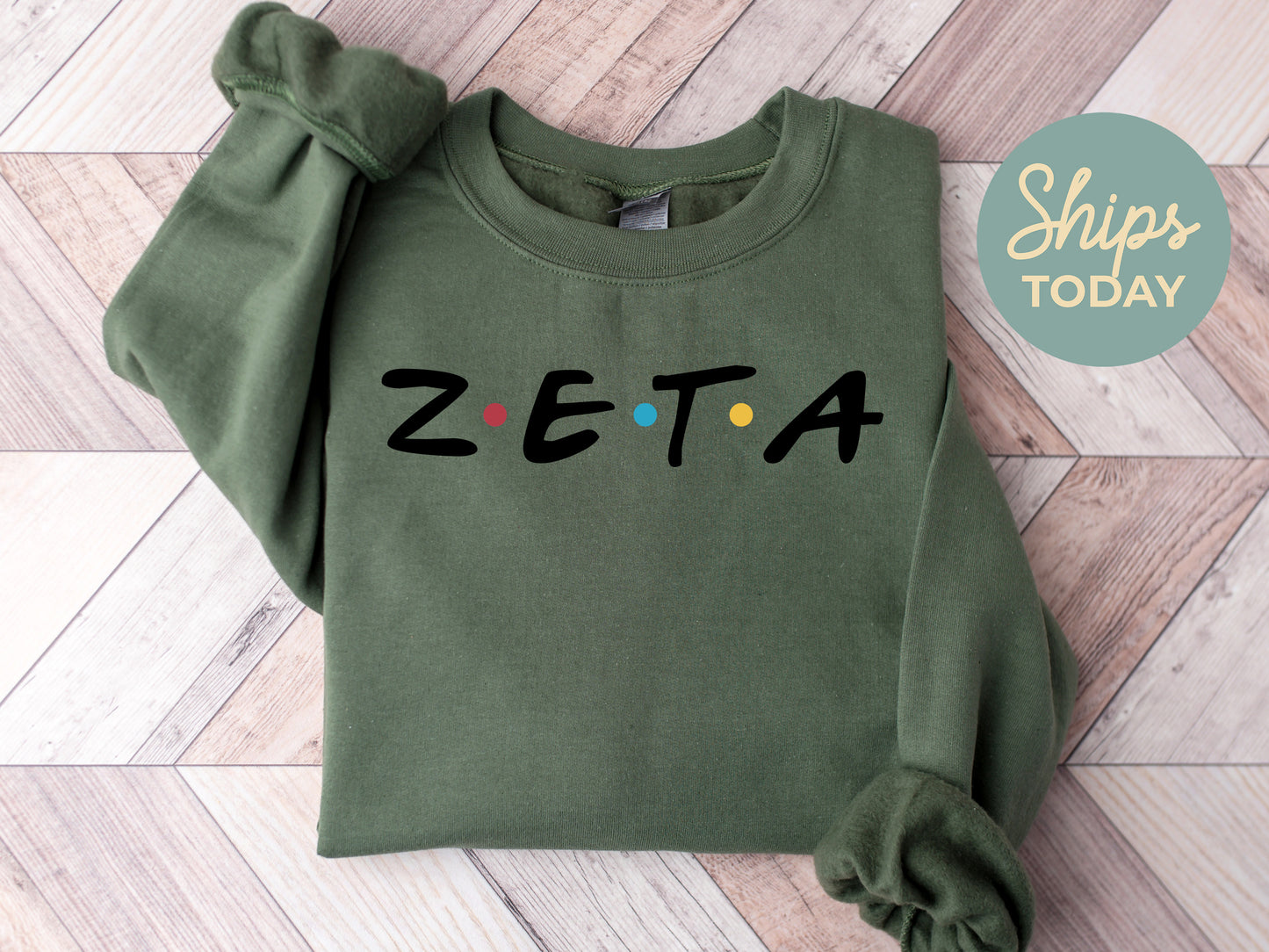 Zeta Tau Alpha Friends Frenzy Sorority Sweatshirt _ 30671g