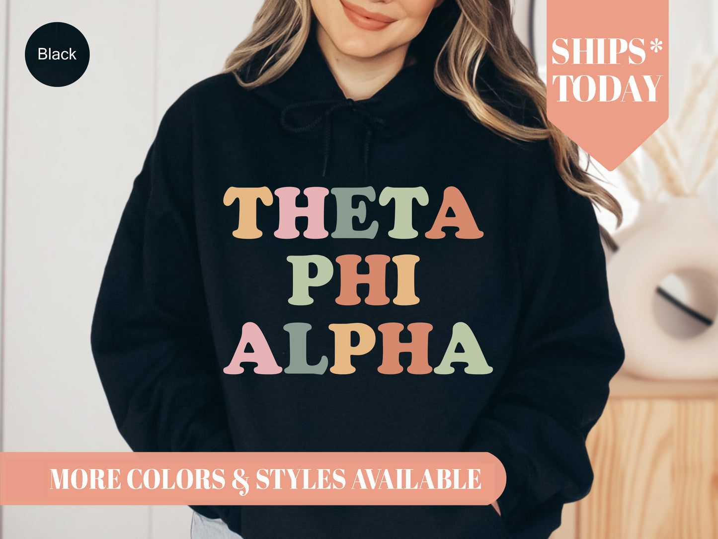 Theta Phi Alpha Bright and Proud Sorority Hoodie _ 438g