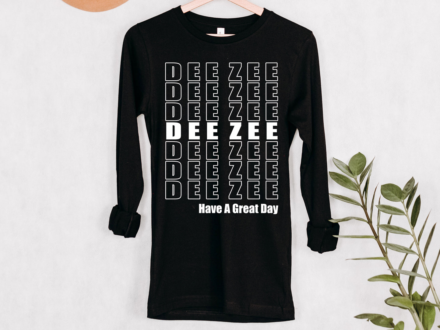 Delta Zeta Have a Great Day Sorority Long Sleeve T-shirt  _ 2121g