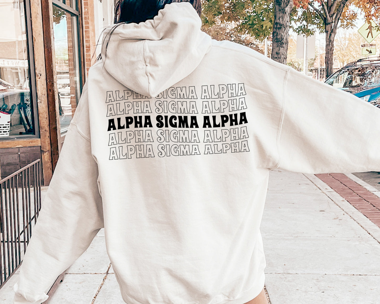 Alpha Sigma Alpha Wavy Letters Sorority Hoodie _ 33404g