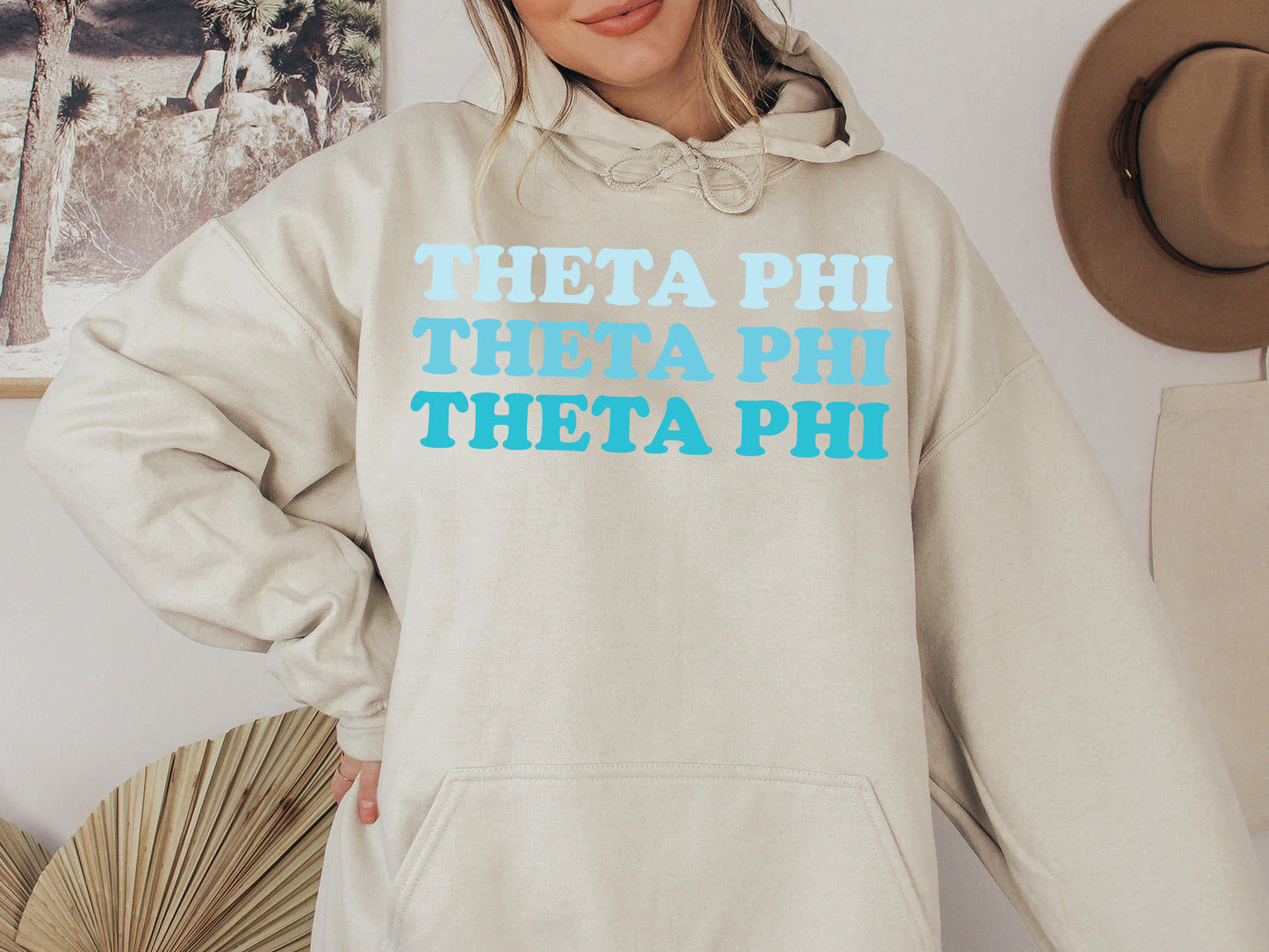 Theta Phi Alpha Touch of Blue Sorority Hoodie _ 2601g