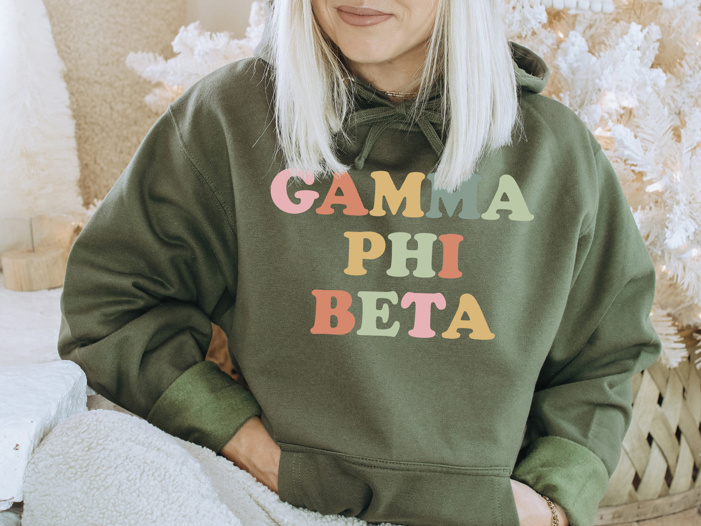 Gamma Phi Beta Bright and Proud Sorority Hoodie _ 428g