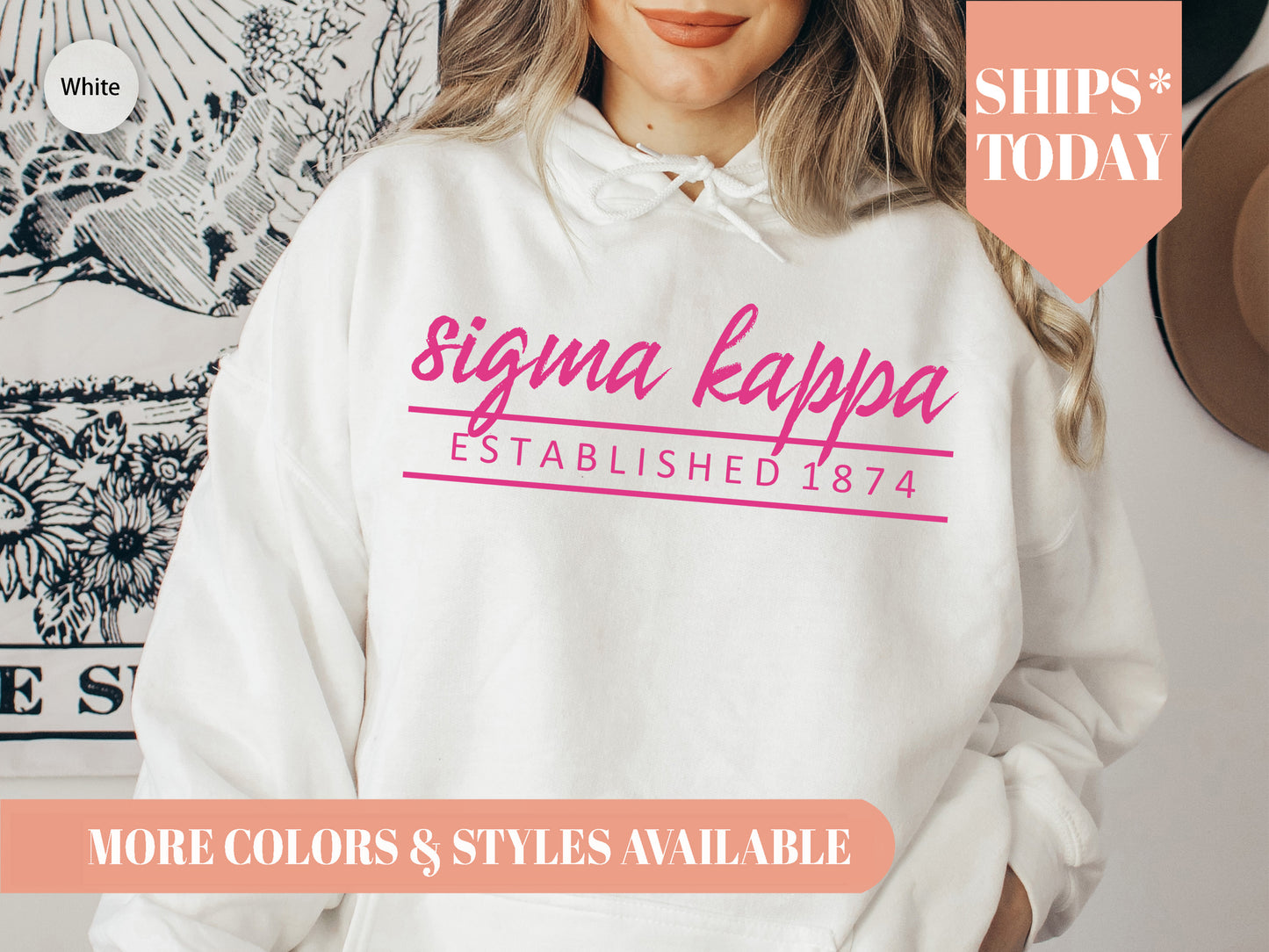 Sigma Kappa All Pink Sorority Hoodie _  774g