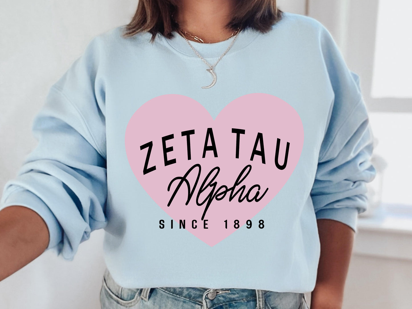 Zeta Tau Alpha Pretty in Pink Sorority Sweatshirt _ 465g