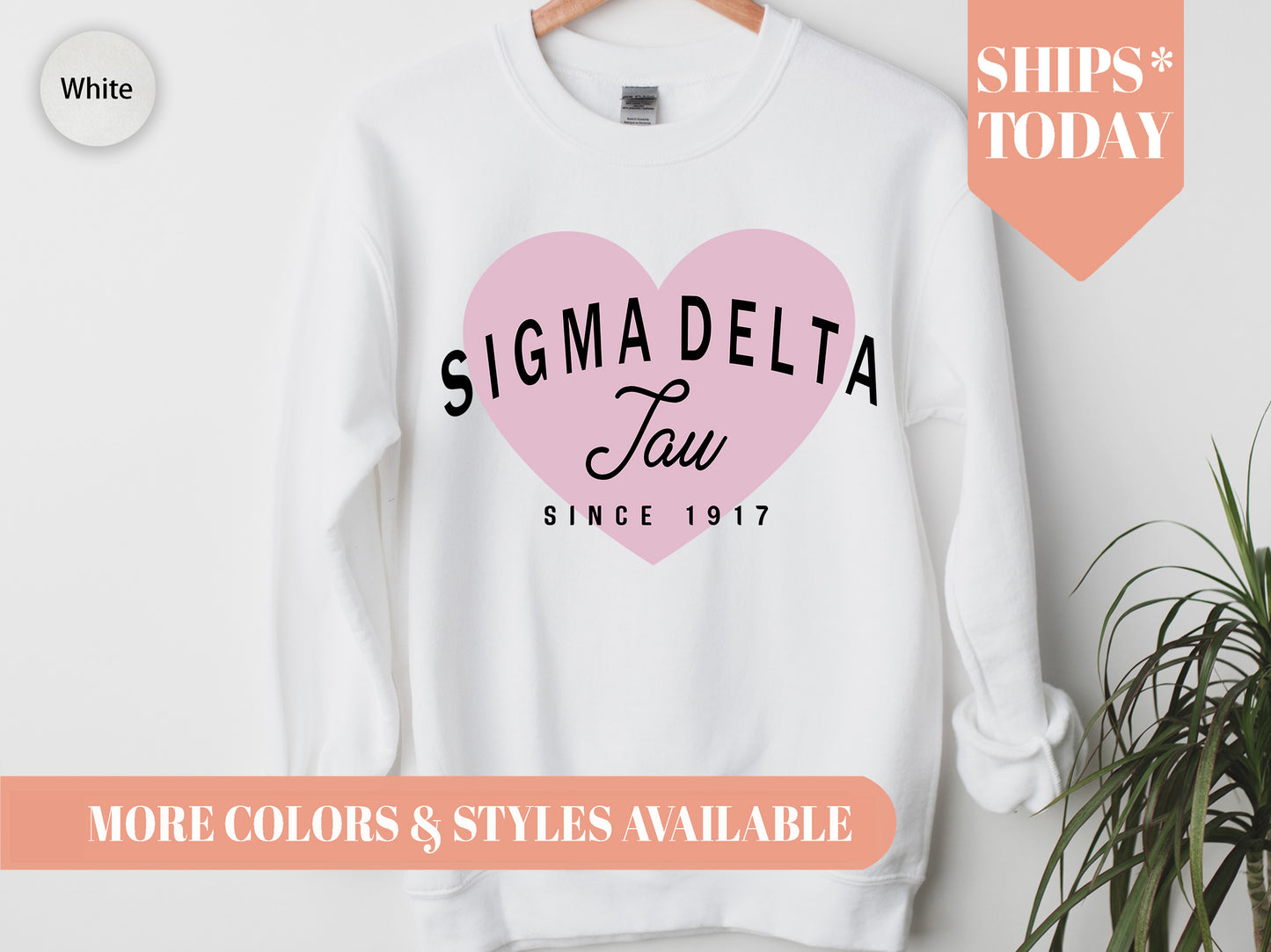 Sigma Delta Tau Pretty in Pink Sorority Sweatshirt _ 461g