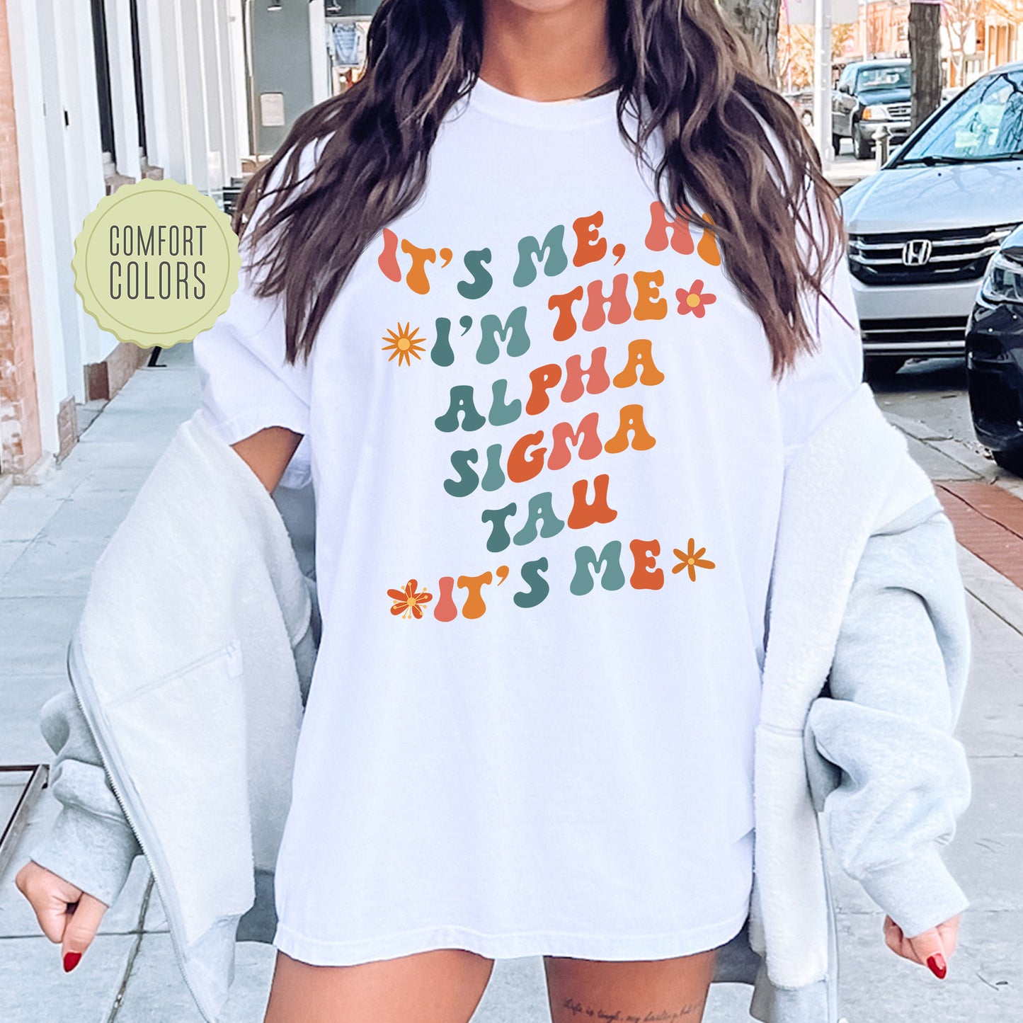 Alpha Sigma Tau Style Comfort Colors Sorority T-shirt _ 35998g