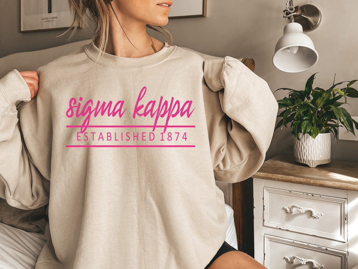 Sigma Kappa All Pink Sorority Sweatshirt _  774g