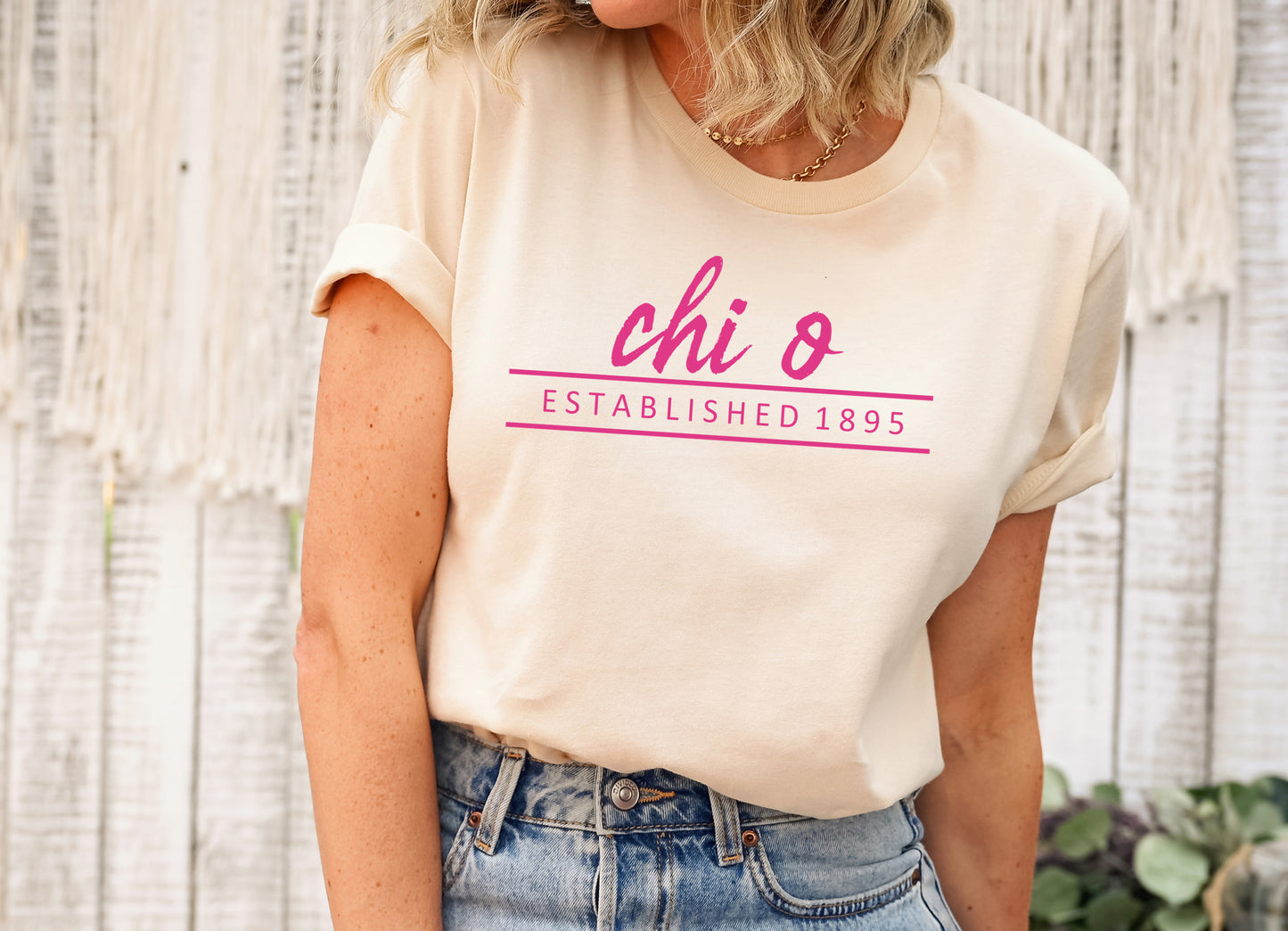 Chi Omega All Pink Sorority T-shirt _  761g