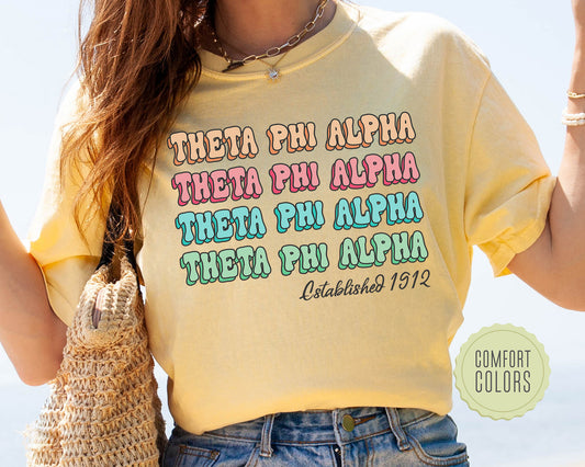 Theta Phi Alpha Lucy Comfort Colors Sorority T-shirt _ 282g