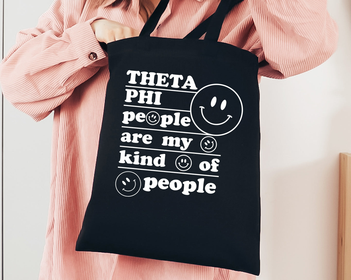 Theta Phi Alpha My Kind of People Sorority Tote Bag _ 34780g