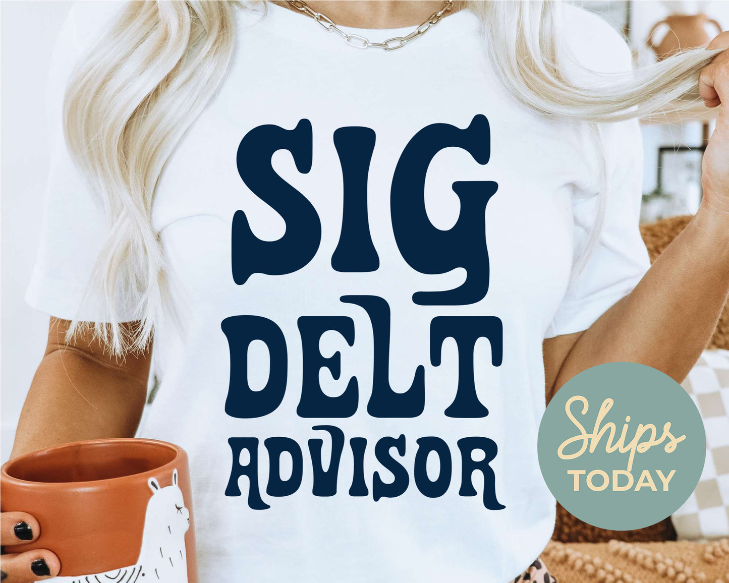 Sigma Delta Tau Best Advisor Sorority T-shirt _ 3118g