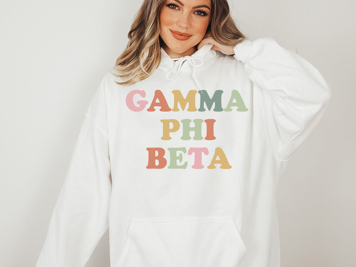 Gamma Phi Beta Bright and Proud Sorority Hoodie _ 428g
