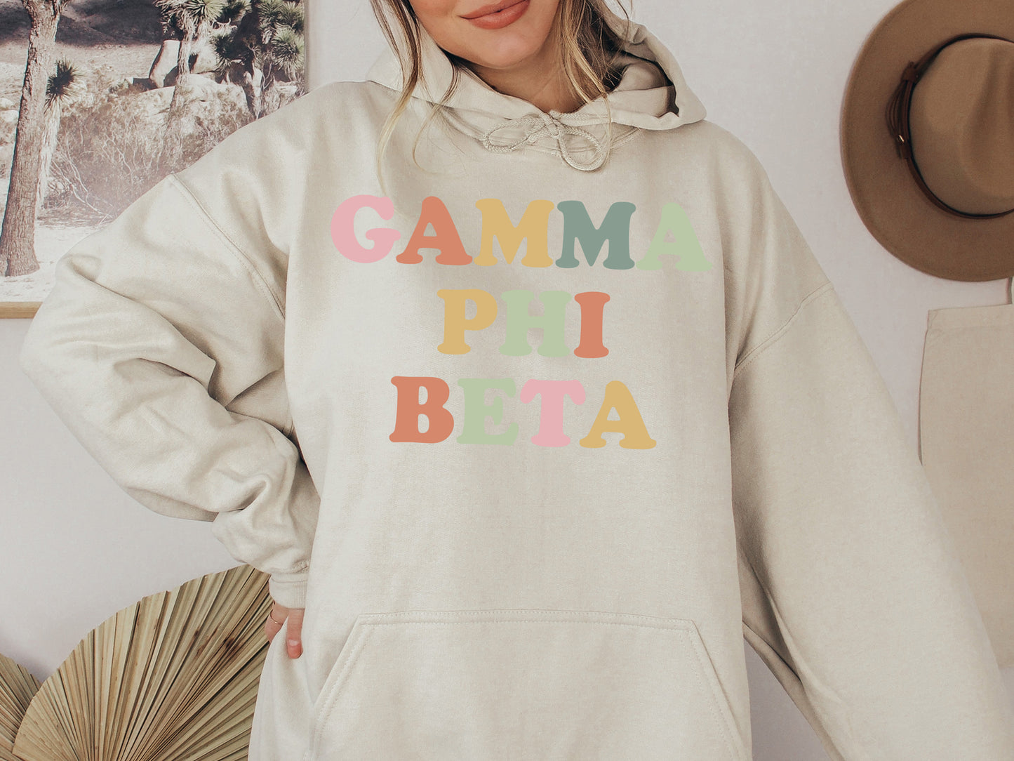Gamma Phi Beta Bright and Proud Sorority Hoodie _ 428g