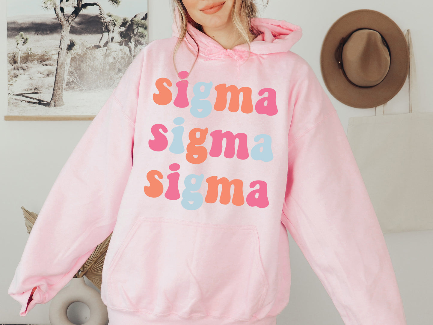 Sigma Sigma Sigma Vividly Vibrant Sorority Hoodie _ 3172g