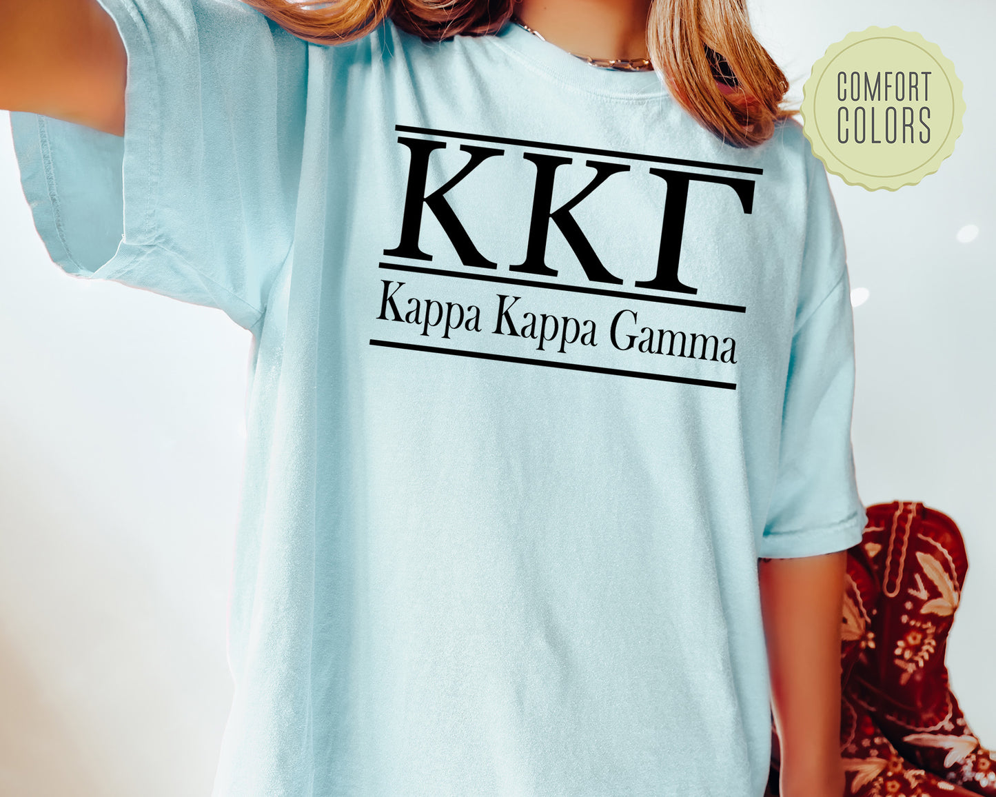 Kappa Kappa Gamma Bold Statement Comfort Colors Sorority T-shirt _ 301g