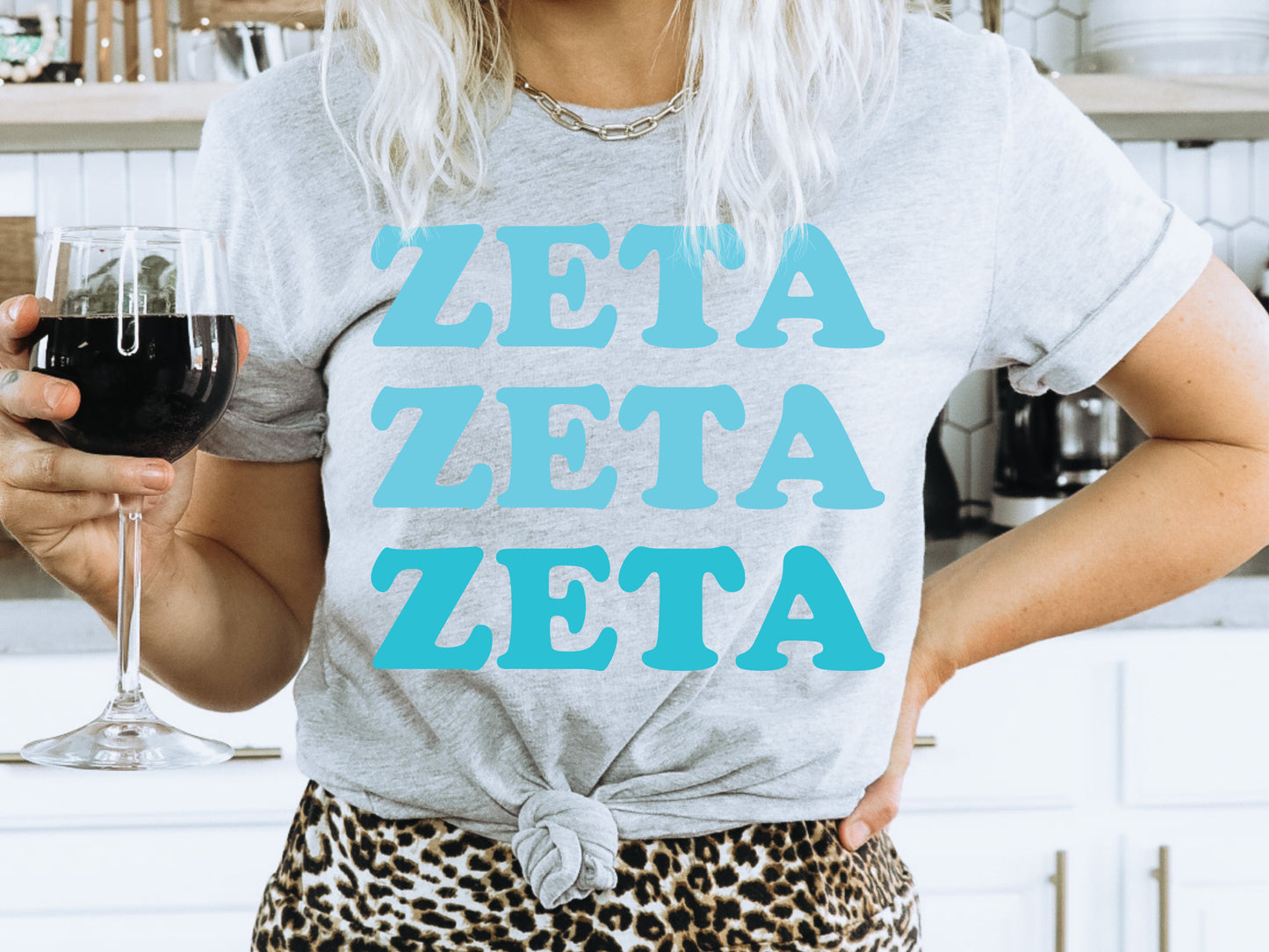 Zeta Tau Alpha Touch of Blue Sorority T-shirt _ 2602g