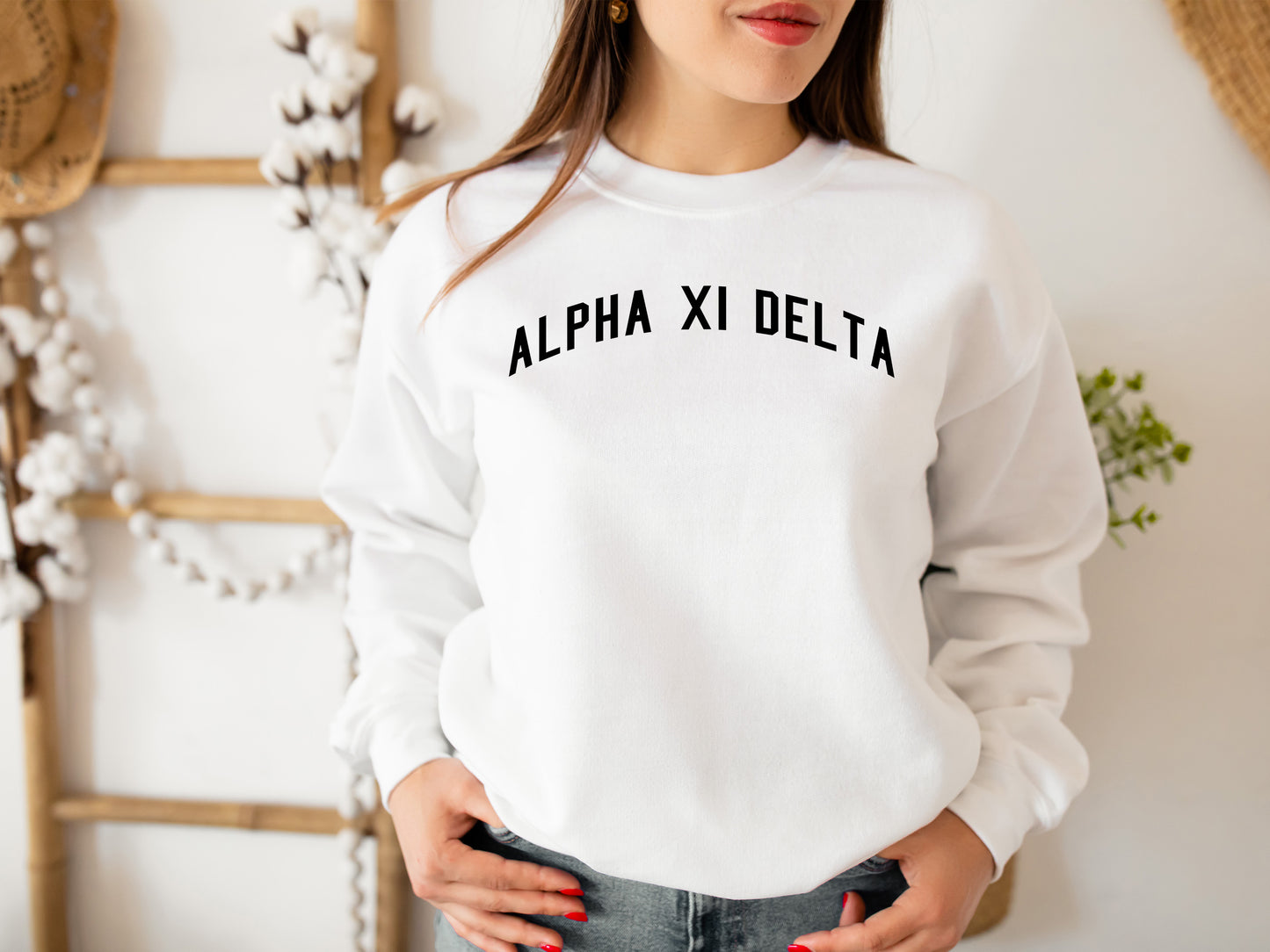Alpha Xi Delta Just Bold Sorority Sweatshirt _ 2377g