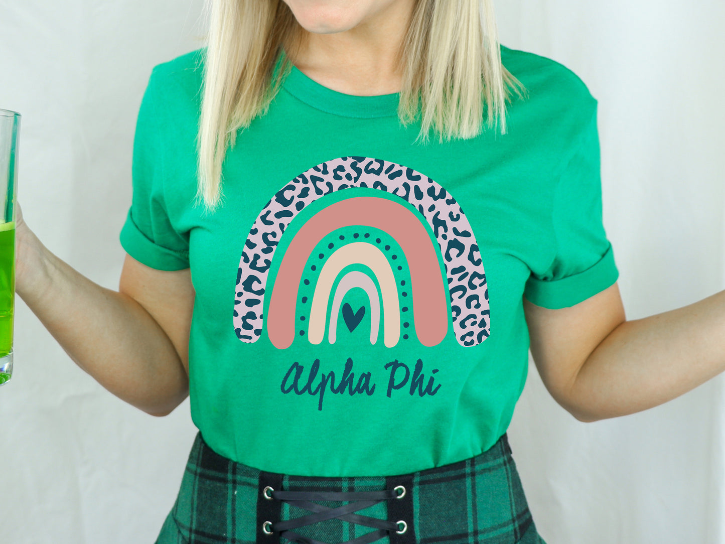 Alpha Phi Greek Rainbow Sorority T-shirt _ 2738g