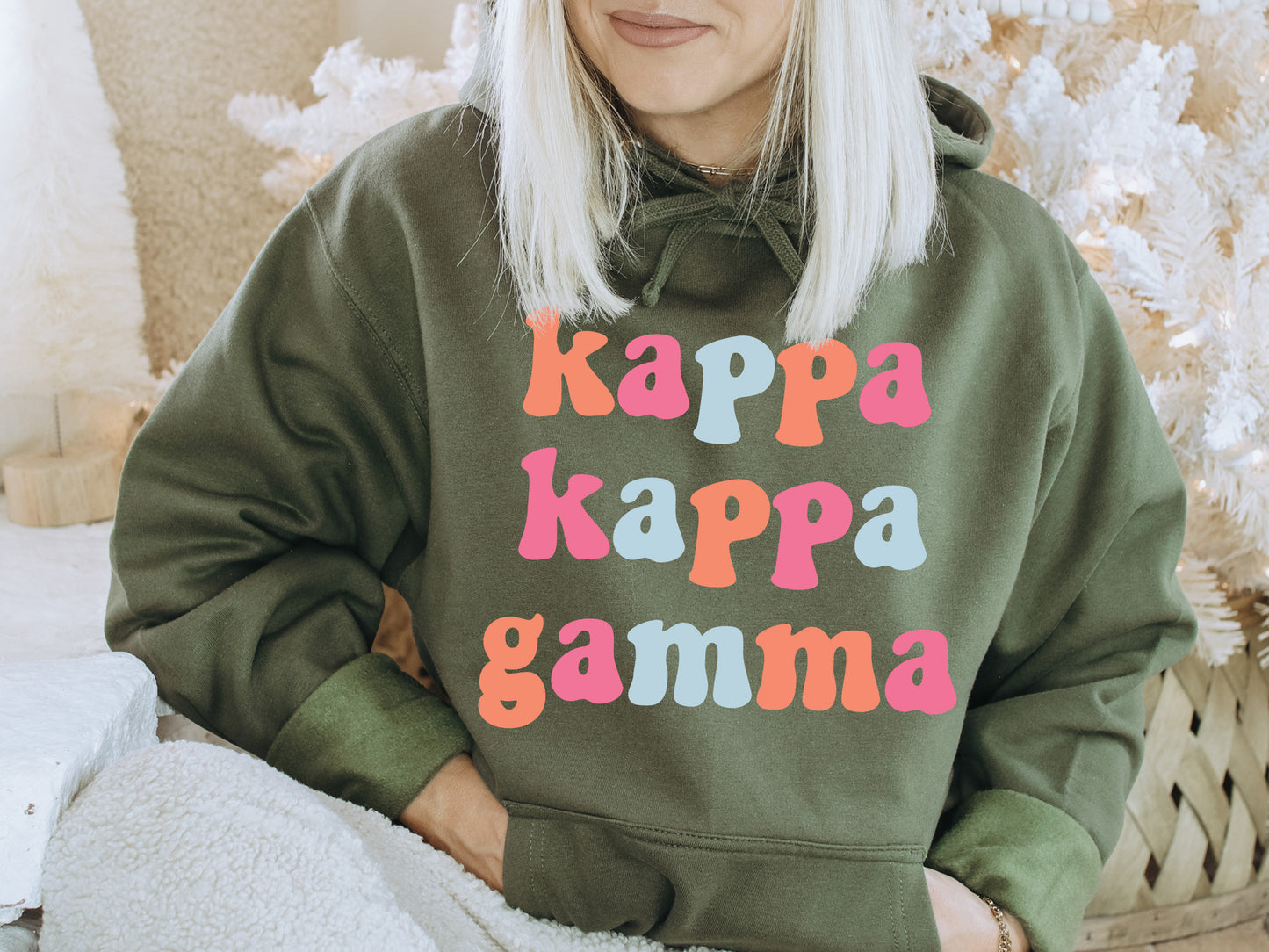 Kappa Kappa Gamma Vividly Vibrant Sorority Hoodie _ 3166g