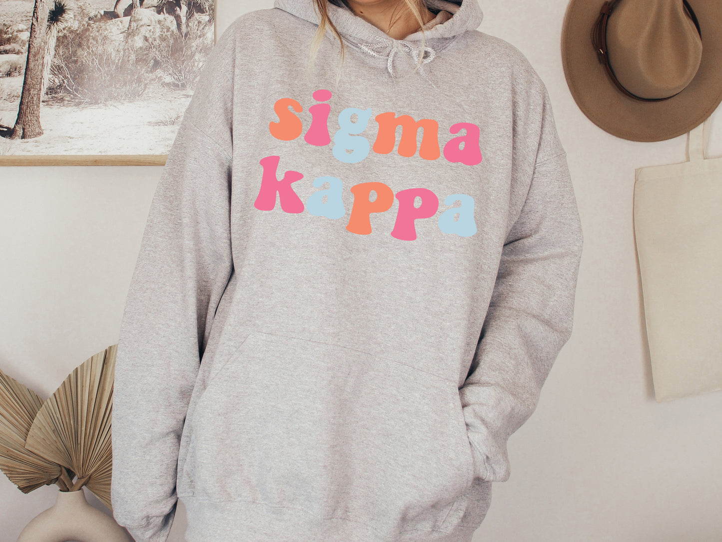 Sigma Kappa Vividly Vibrant Sorority Hoodie _ 3171g