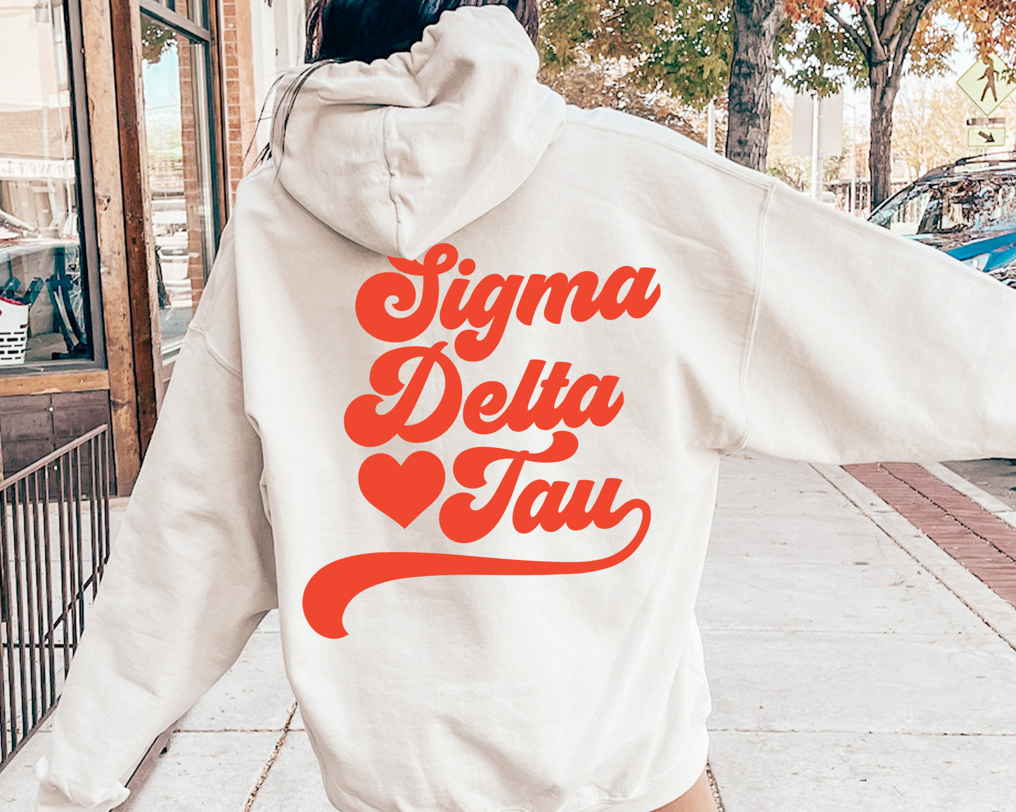 Sigma Delta Tau Red Heart Sorority Hoodie _ 33367g