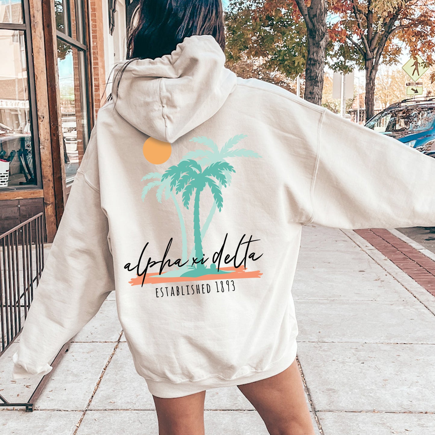 Alpha Xi Delta Island Sisterhood Sorority Hoodie _ 33567g
